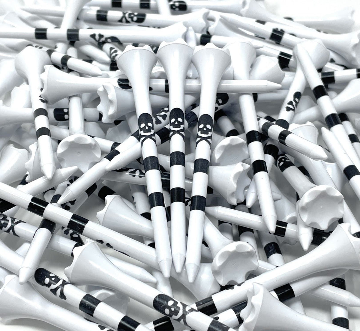 Skull and Crossbones Golf Tees Plastic 3 1/4-100 Plastic Golf Tees in Bulk