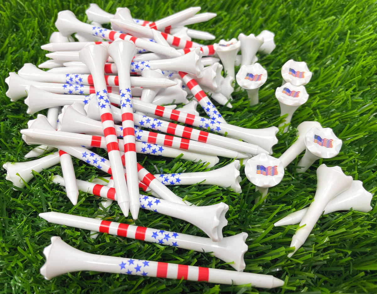 NorthPointe USA Stars and Stripes American Flag Golf Tees