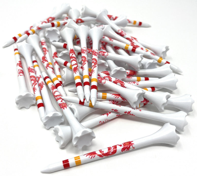 3 ¼” Dragon Golf Tees Plastic - 40 Plastic Tees for Golf in Bulk