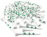 Golf Tees Plastic Combo Length Pack of 50 Includes (40 Count) 3 ¼” Plastic Golf Tees + (10 Count) 1½ Plastic Short Tees for Irons, Hybrids, Par Threes