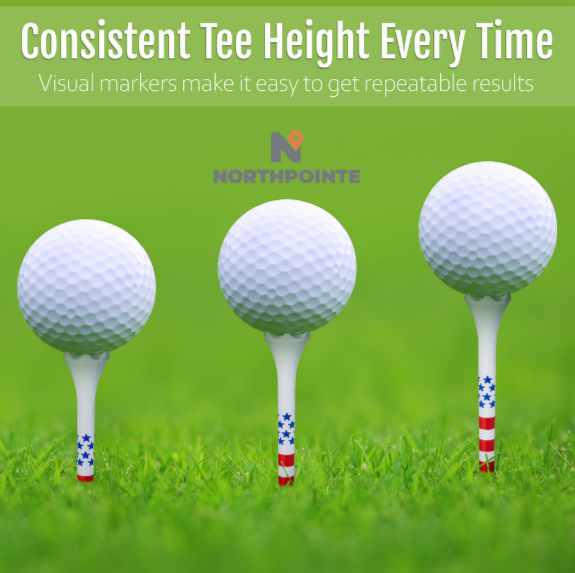 Golf Tees Plastic Combo Length Pack of 50 Includes (40 Count) 3 ¼” Plastic Golf Tees + (10 Count) 1½ Plastic Short Tees for Irons, Hybrids, Par Threes