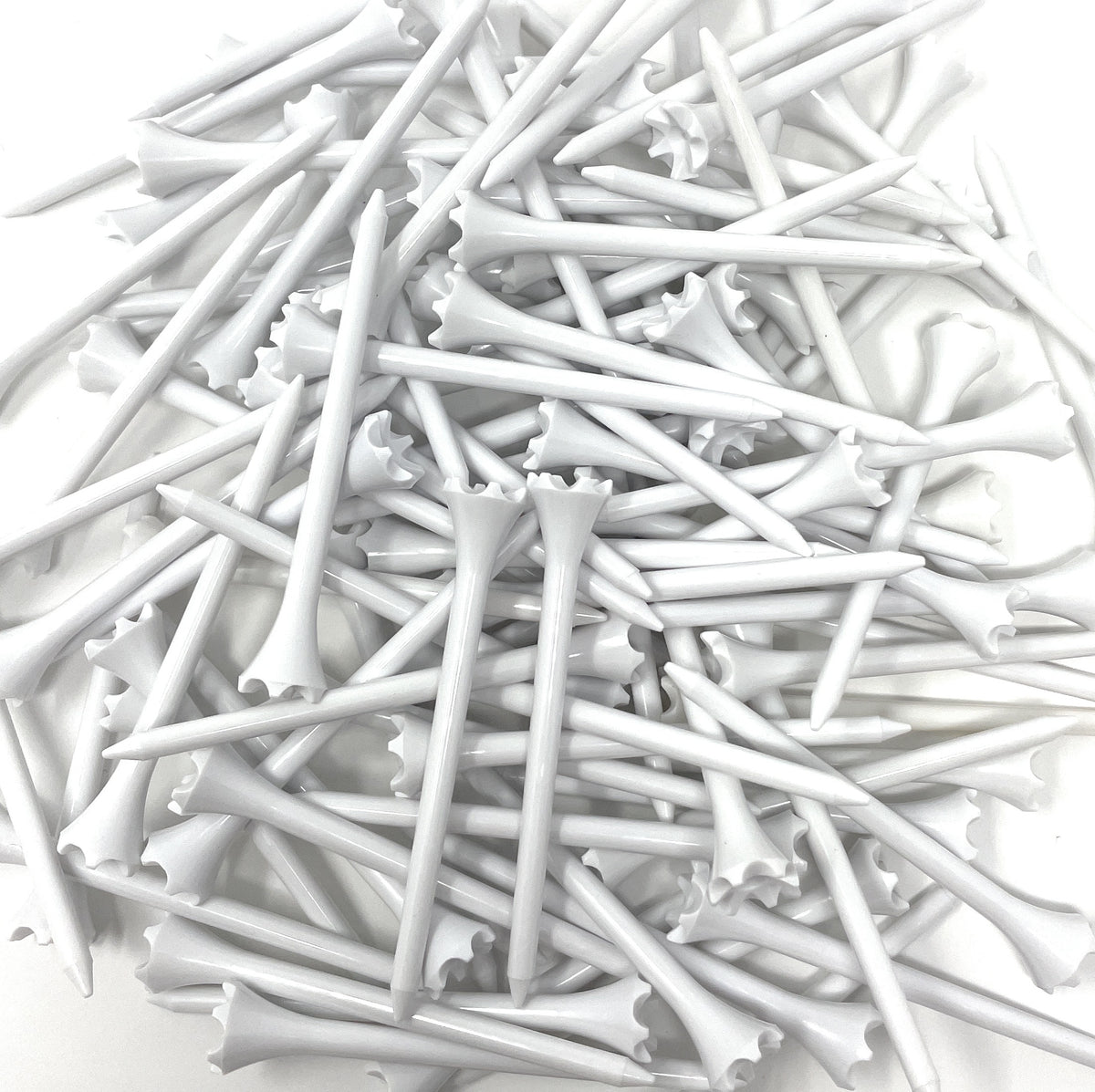NorthPointe Plastic Golf Tees – 3 ¼” Classic Solid White - 100 Golf Tees Plastic in Bulk