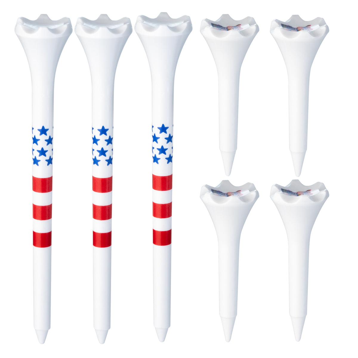 Golf Tees Plastic Combo Length Pack of 50 Includes (40 Count) 3 ¼” Plastic Golf Tees + (10 Count) 1½ Plastic Short Tees for Irons, Hybrids, Par Threes