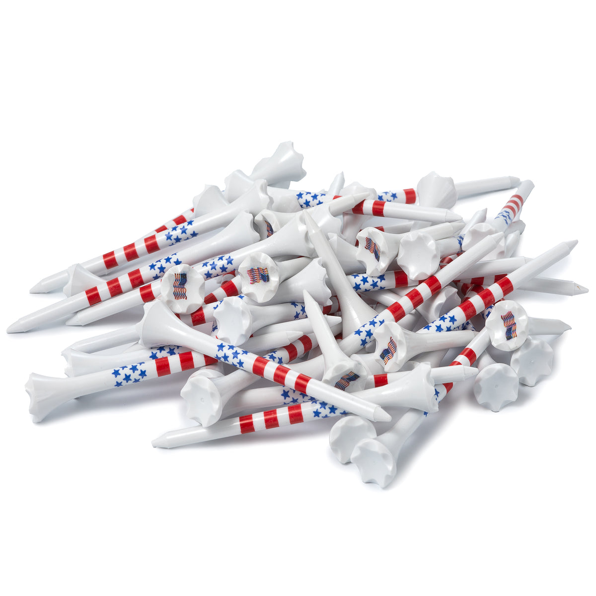 Golf Tees Plastic Combo Length Pack of 50 Includes (40 Count) 3 ¼” Plastic Golf Tees + (10 Count) 1½ Plastic Short Tees for Irons, Hybrids, Par Threes