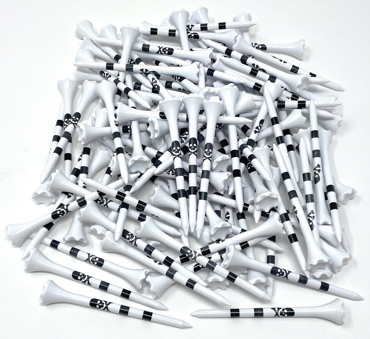 Skull and Crossbones Golf Tees Plastic 3 1/4-100 Plastic Golf Tees in Bulk