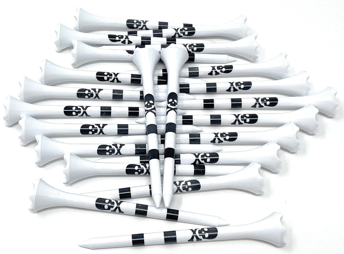 Skull and Crossbones Golf Tees Plastic 3 1/4-100 Plastic Golf Tees in Bulk