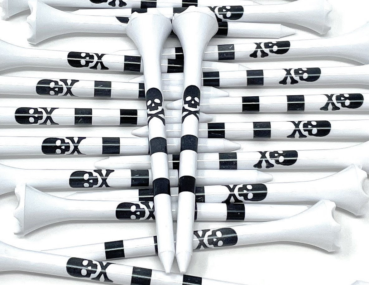 Skull and Crossbones Golf Tees Plastic 3 1/4-100 Plastic Golf Tees in Bulk