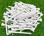 NorthPointe Plastic Golf Tees – 3 ¼” Classic Solid White - 100 Golf Tees Plastic in Bulk