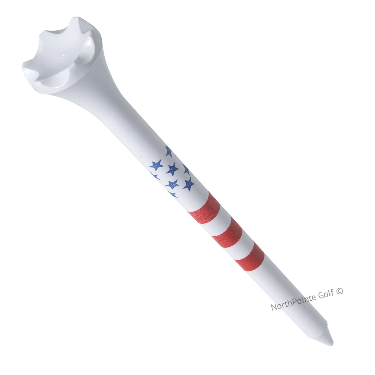 3 ¼” USA Stars and Stripes American Flag Golf Tees Plastic - 100 Plastic Golf Tees in Bulk – Patriotic