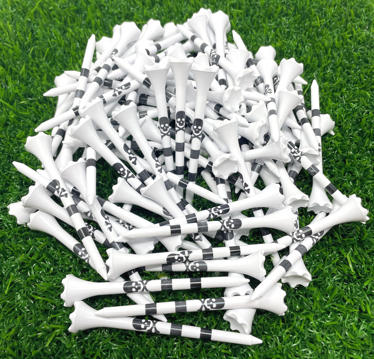Skull and Crossbones Golf Tees Plastic 3 1/4-100 Plastic Golf Tees in Bulk