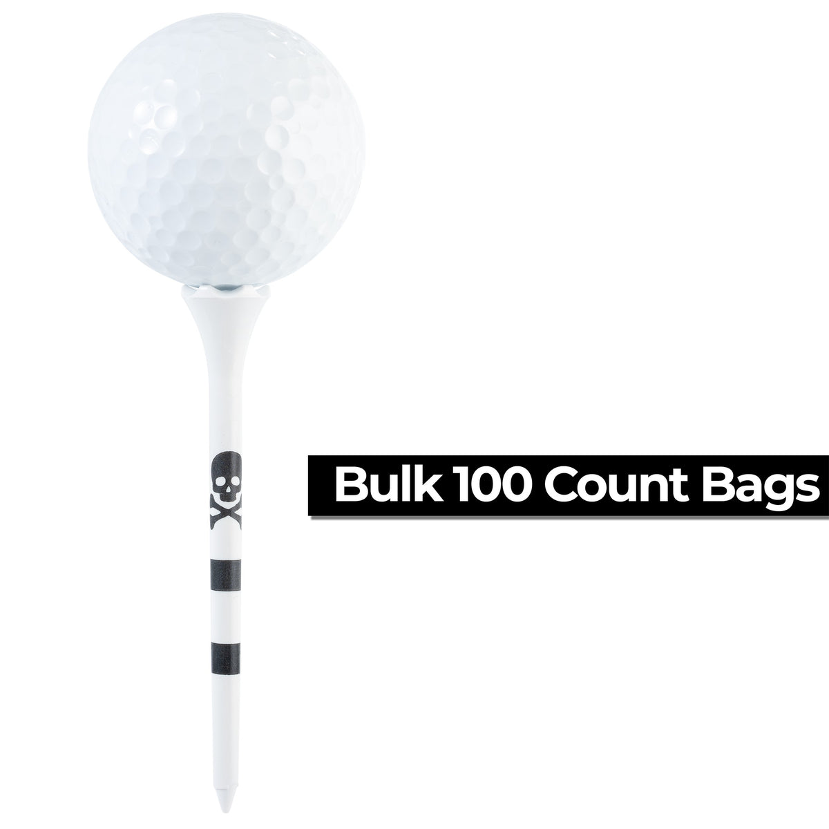 Skull and Crossbones Golf Tees Plastic 3 1/4-100 Plastic Golf Tees in Bulk
