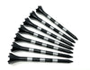 3 ¼” Golf Tees Plastic – Black Tee with Silver Stripes - 100 Plastic Golf Tees in Bulk