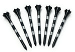 3 ¼” Golf Tees Plastic – Black Tee with Silver Stripes - 100 Plastic Golf Tees in Bulk