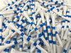 NorthPointe 3 ¼” Golf Tees Plastic – White/Blue Stripes - 100 Plastic Golf Tees in Bulk