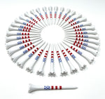 3 ¼” USA Stars and Stripes American Flag Golf Tees Plastic - 100 Plastic Golf Tees in Bulk – Patriotic